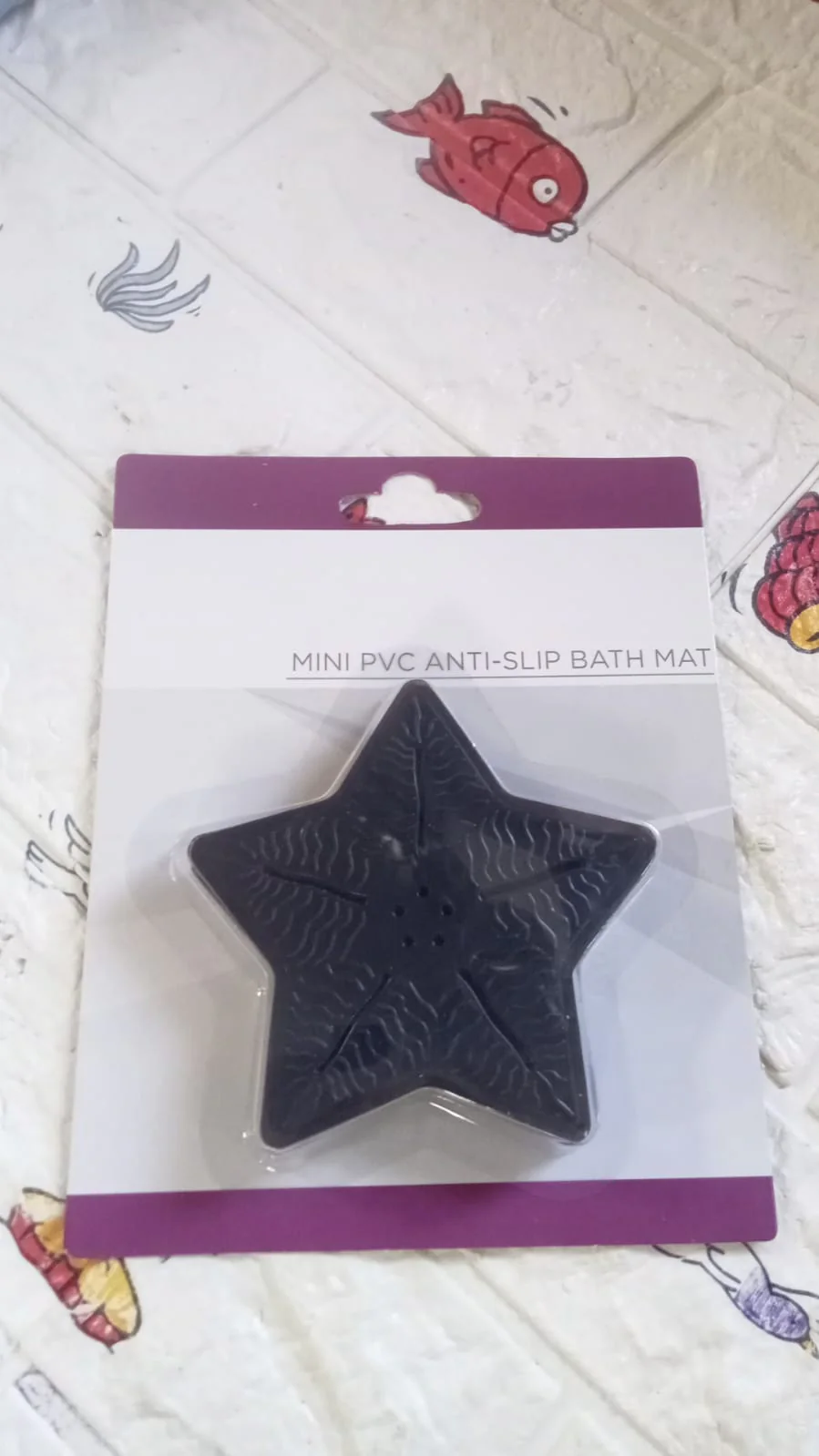 Mini PVC Anti Slip Bat Mat Star Shaped for Kids 4 Pc Set - Image 5