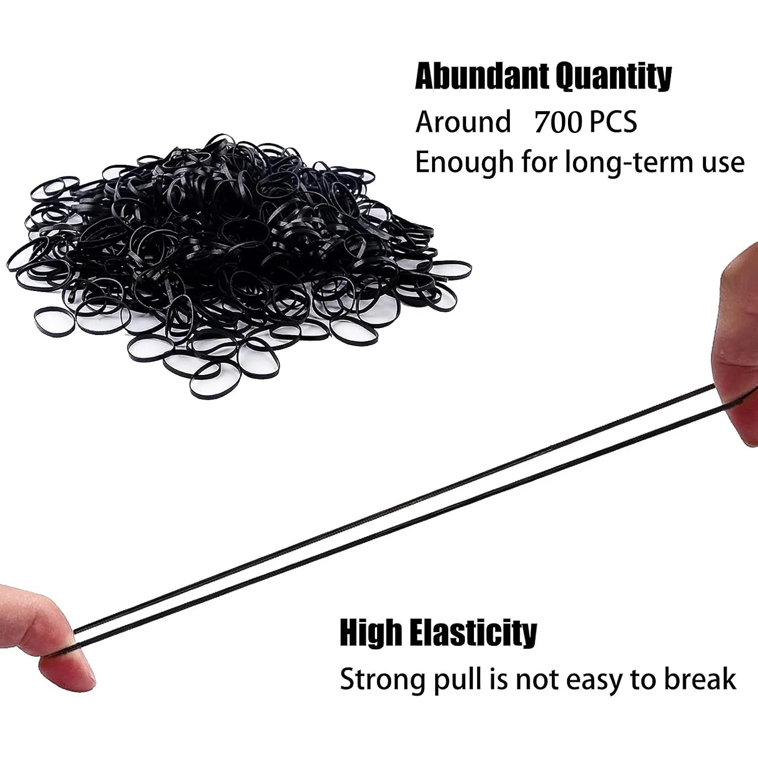 Mini Rubber Bands for Hair Styling (700 Pc) - Image 7