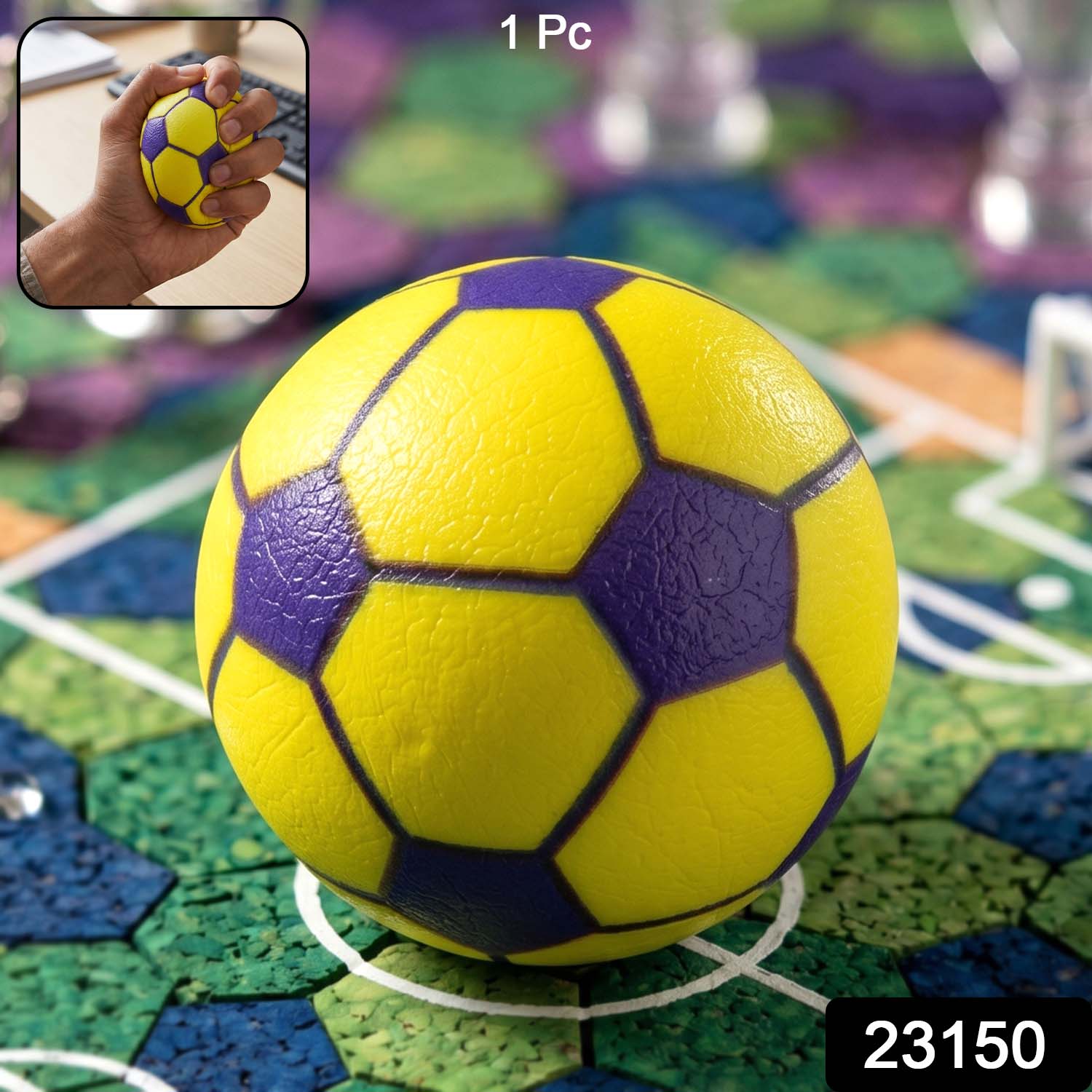 Mini Rubber Football Design Stress Ball (1 Pc) - Image 2