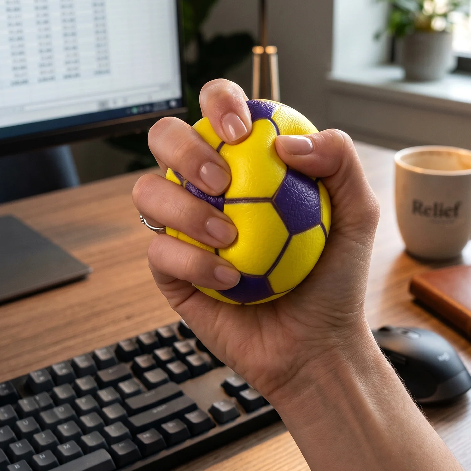 Mini Rubber Football Design Stress Ball (1 Pc) - Image 5