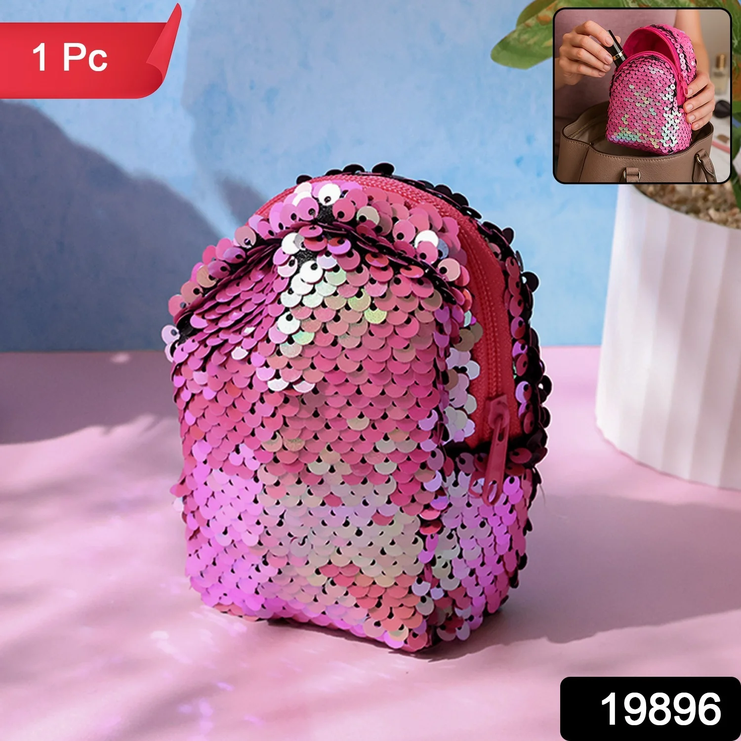 Mini Sequin Backpack Pouch - (1 Pc) - Image 2