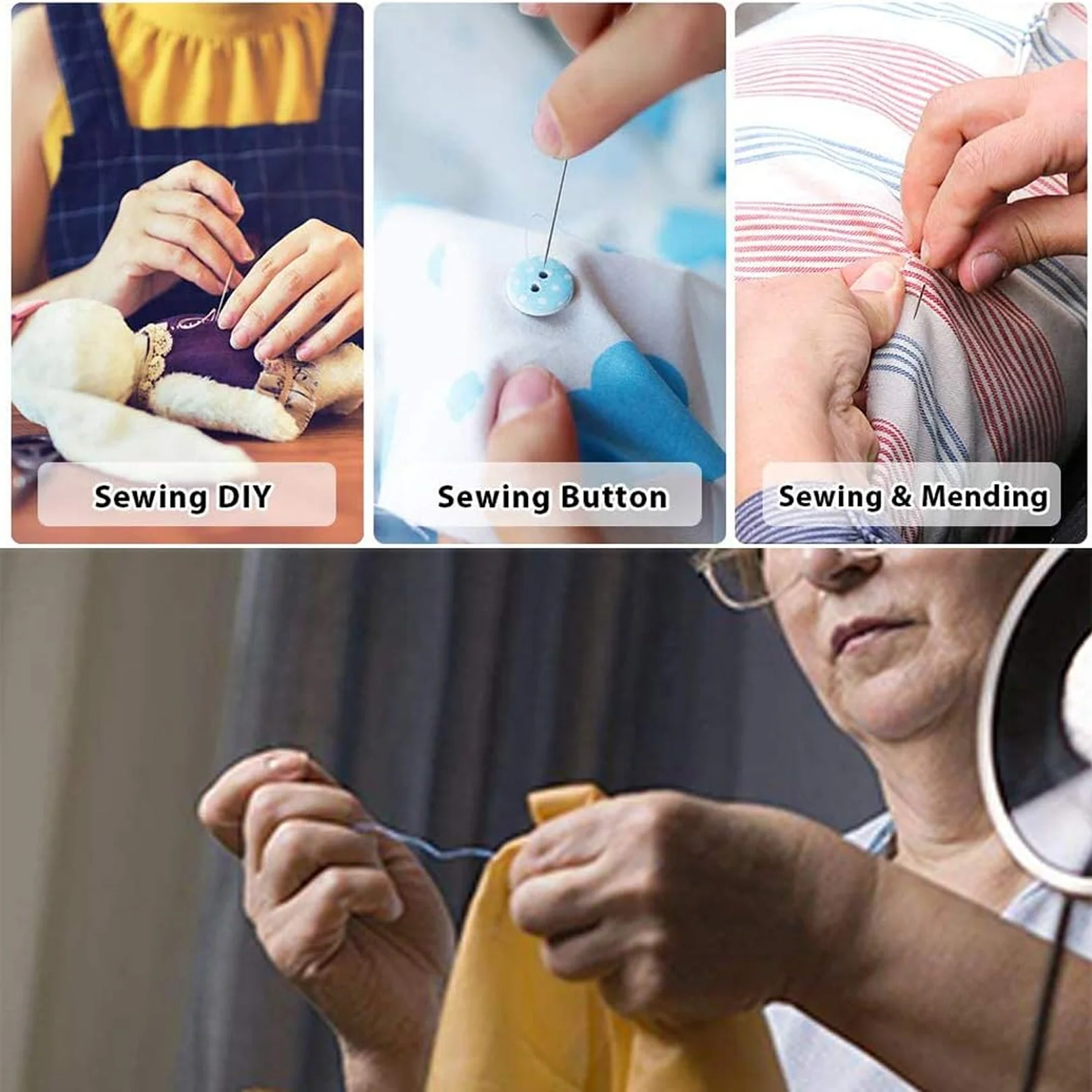 Mini Travel Sewing Kit for Beginners with Threads & Scissors - Image 5