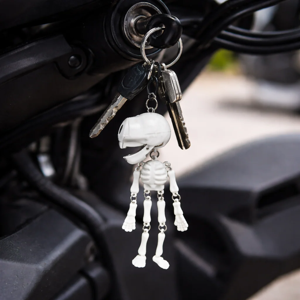 Mini Skeleton Keychain with Movable Joints Hanging Pendant - Image 2