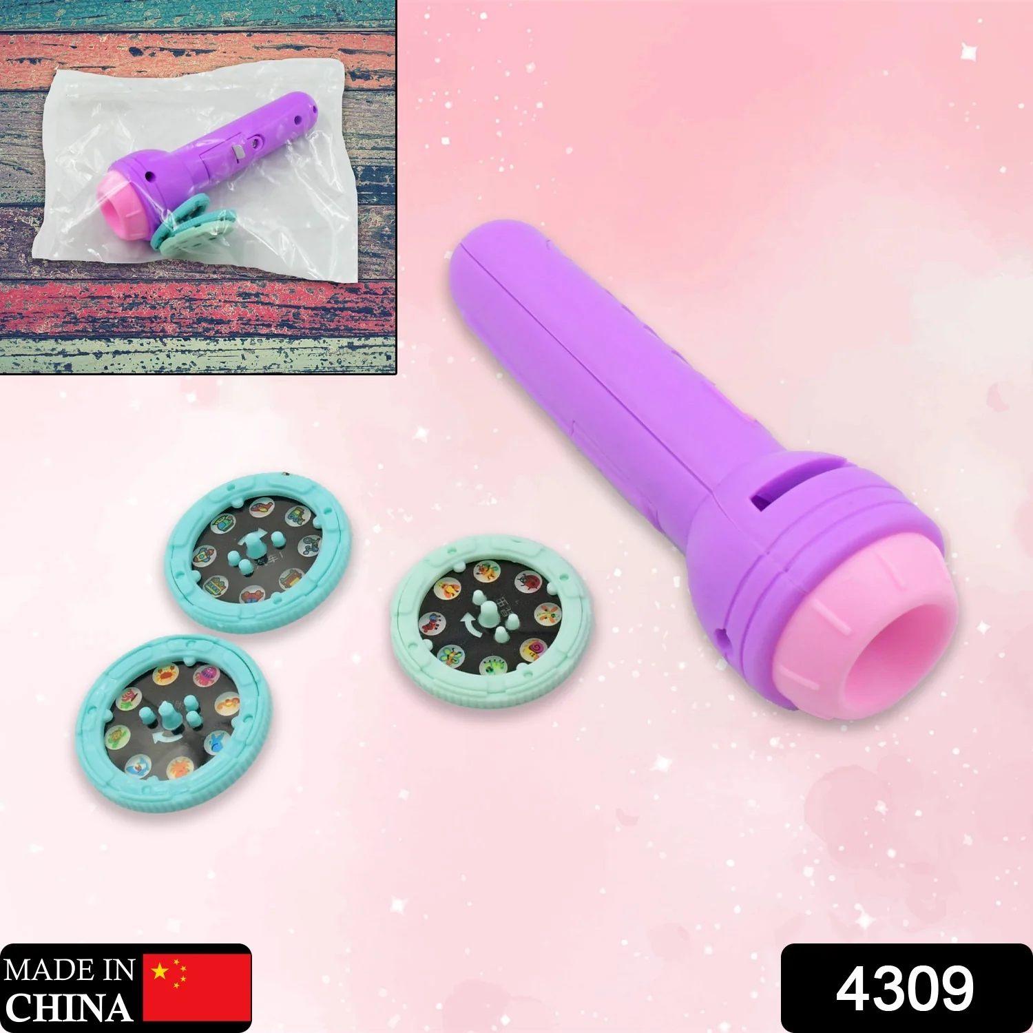 Mini Slide Projector for Kids (3 Slides): Projector Torch, Animated Patterns - Image 2