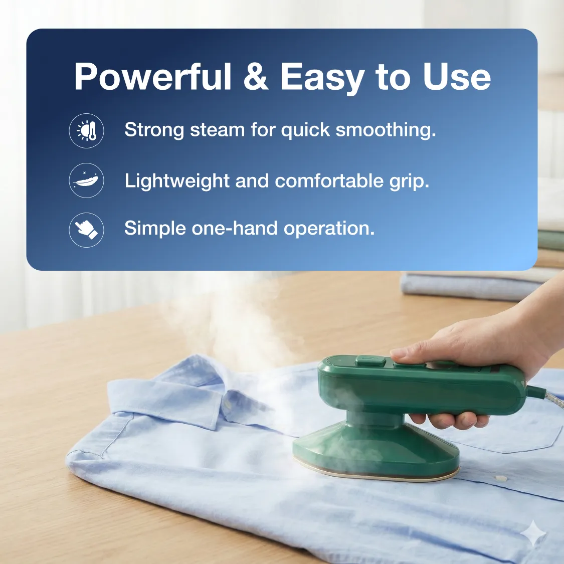 Mini Steamer & Iron: 2-in-1 Portable Travel Friendly - Image 2