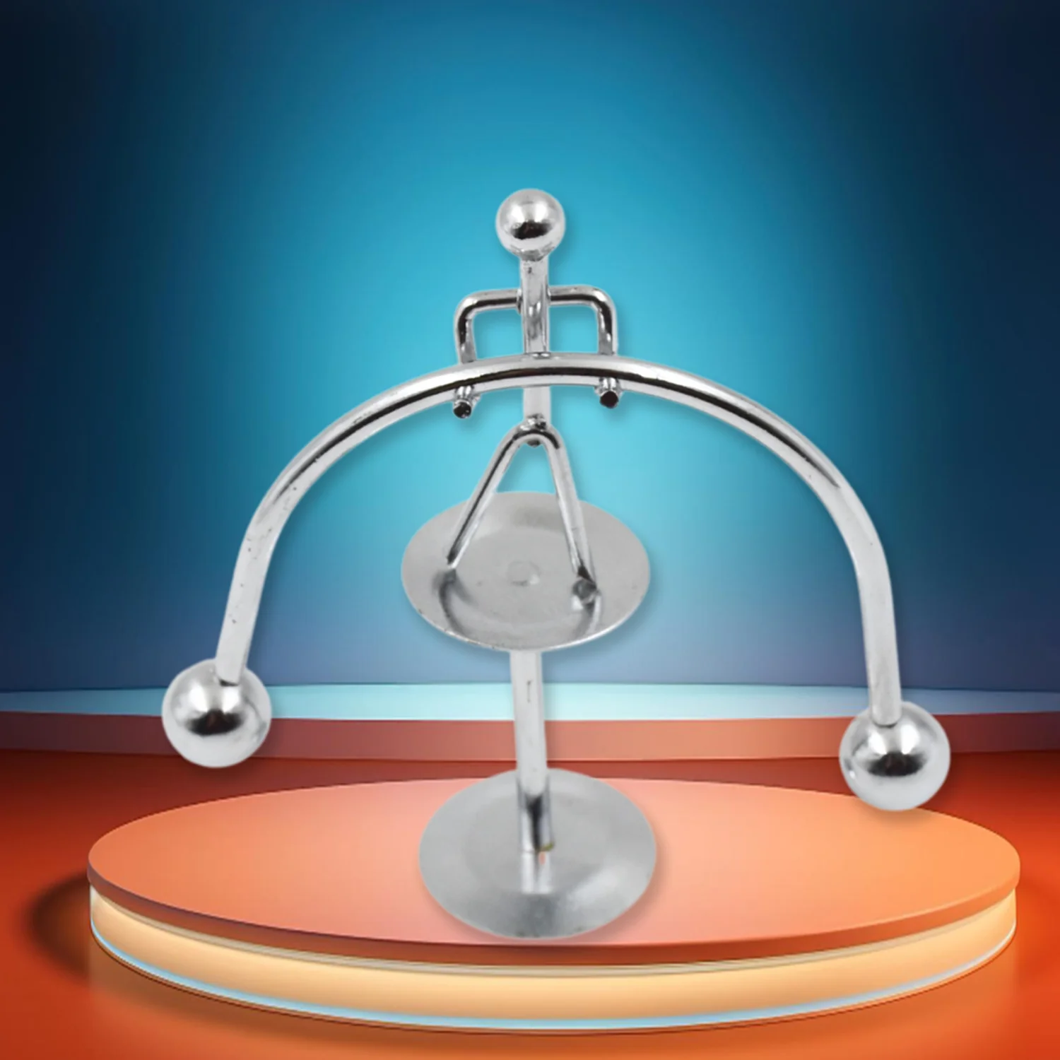 Mini Steel Balance Toy (1 Pc): Desk Decor, Perpetual Motion, Physics Toy - Image 3