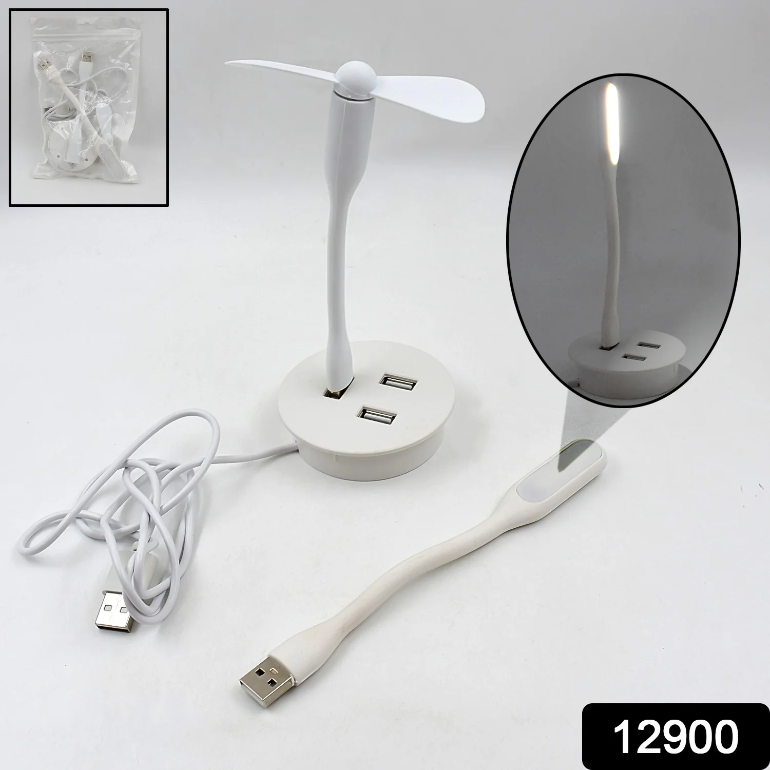 Portable Mini USB Fan, USB Ligh & USB 3 HUB / Port Combo - Image 6
