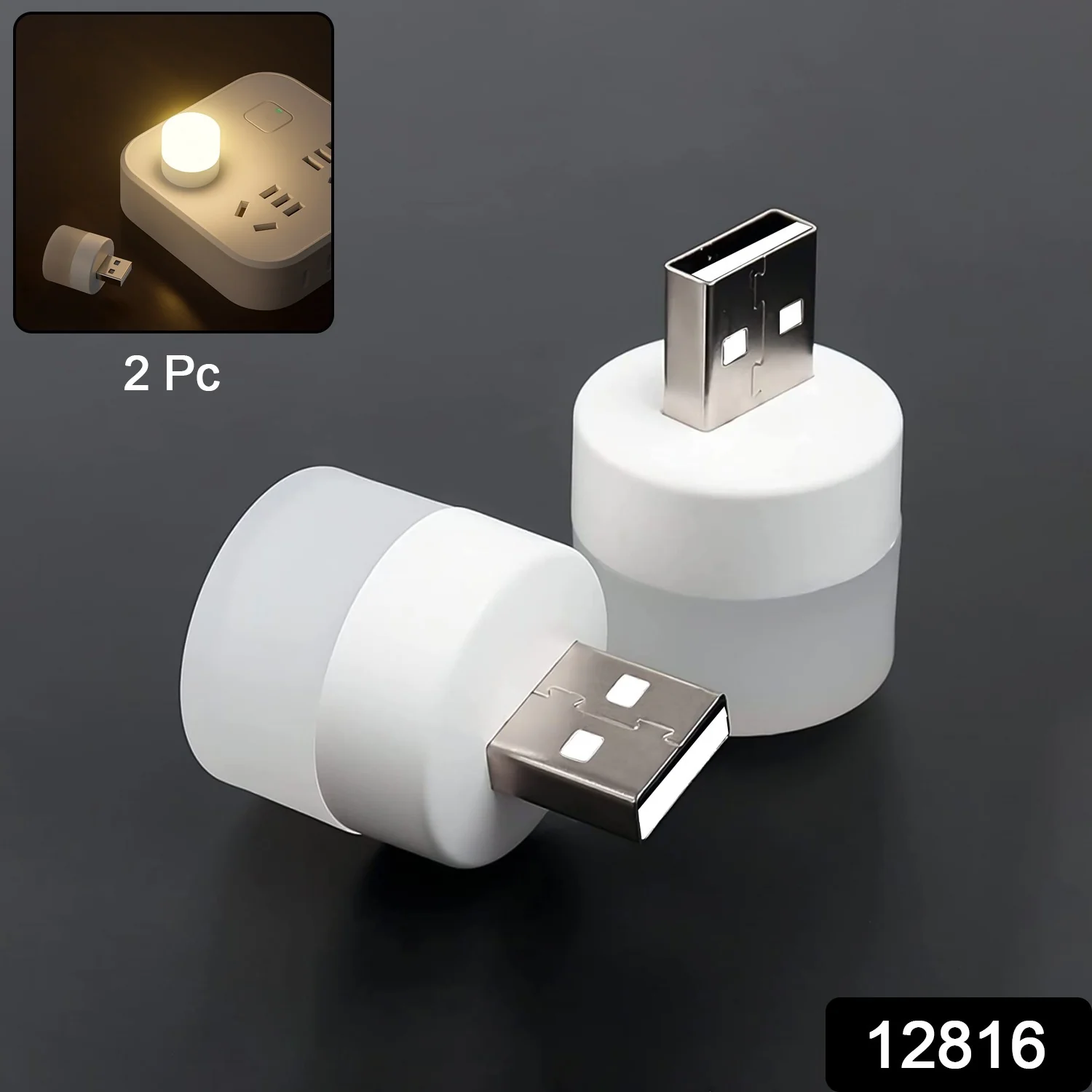 Mini USB LED Night Light - (2 Pc / Set) - Image 2