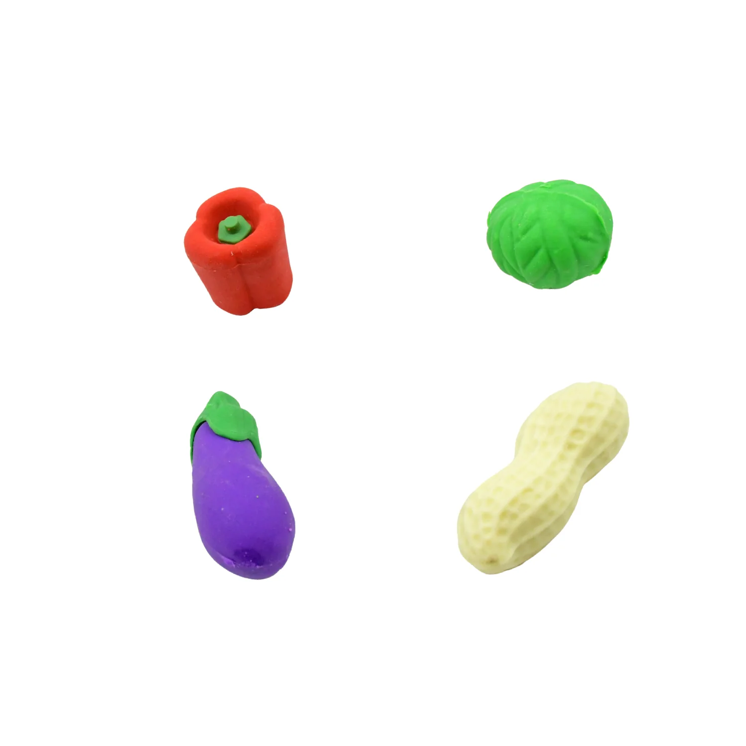 Mini Cute Vegetable & Fruit Erasers (4 Pc): Pencil Rubbers for Kids - Image 5