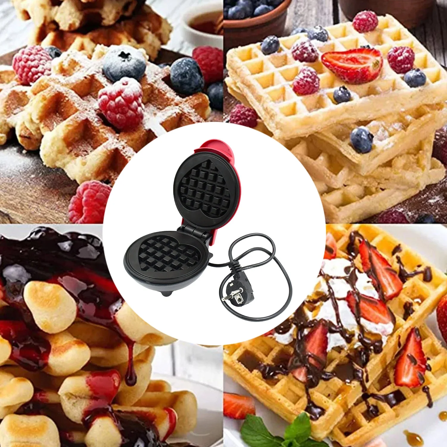 Mini Waffle Maker Machine Waffle Iron - Image 5