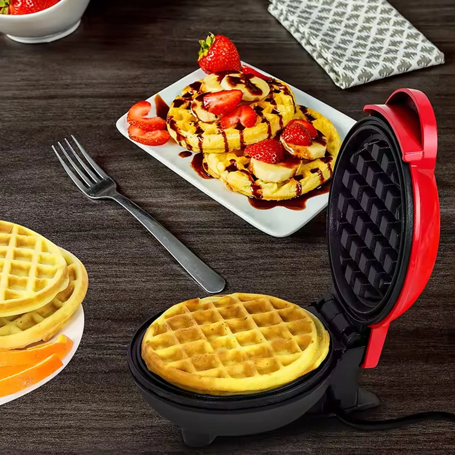 Mini Waffle Maker Machine Waffle Iron - Image 9