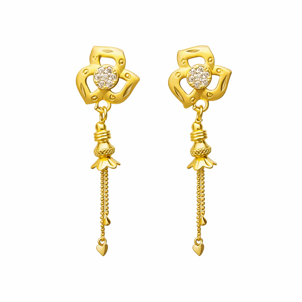 Minimal Daily Wear Gold Plated Earring - Image 3