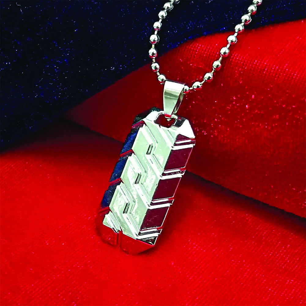 Minimal Geometric Chain pendent set for mens - Image 5