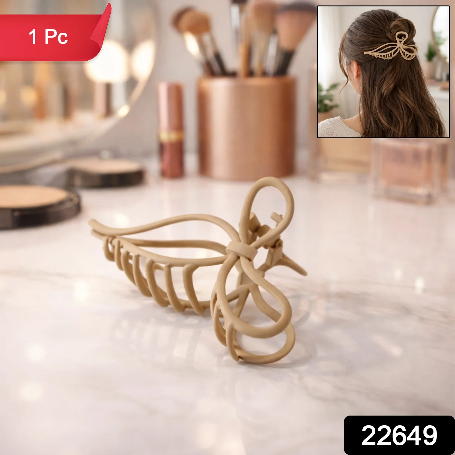 Minimalist Matte Finish Elegant Hair Claw Clip for Women (1 Pc) - Image 2