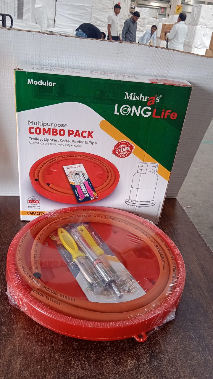 5-Piece Multipurpose LPG Kitchen Combo Set with Gas Pipe, Trolley & Tools - Image 8