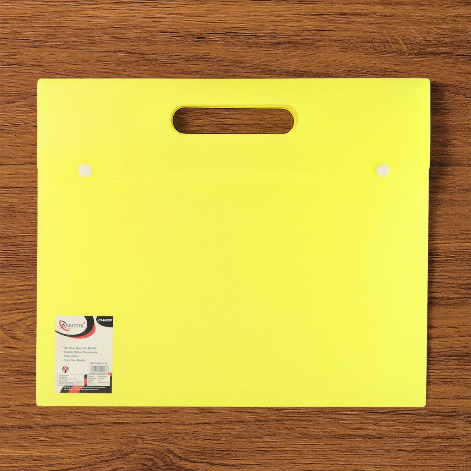 Mix Design A4 Plastic Document Folder with Handle (1 Pc) - Image 2