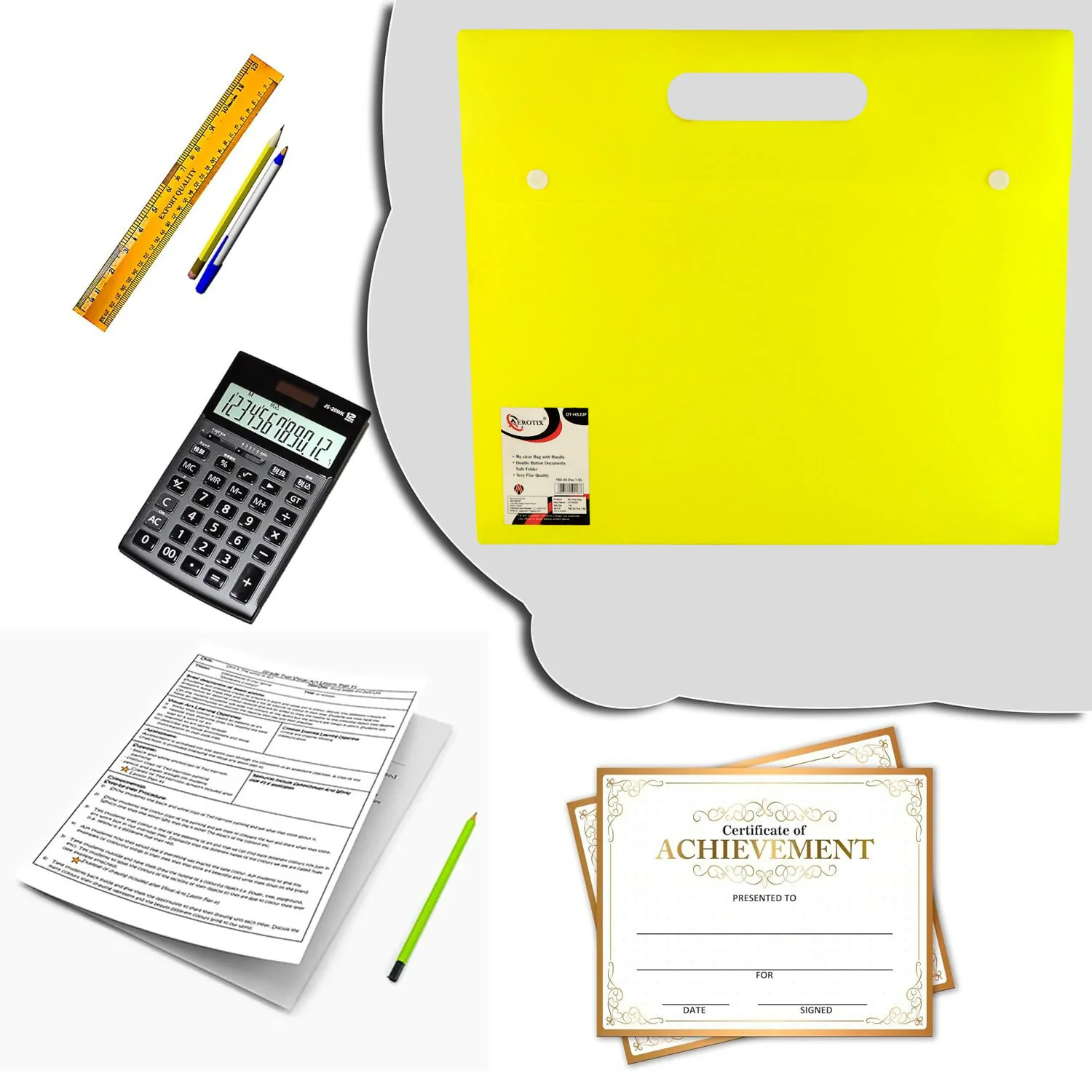 Mix Design A4 Plastic Document Folder with Handle (1 Pc) - Image 6