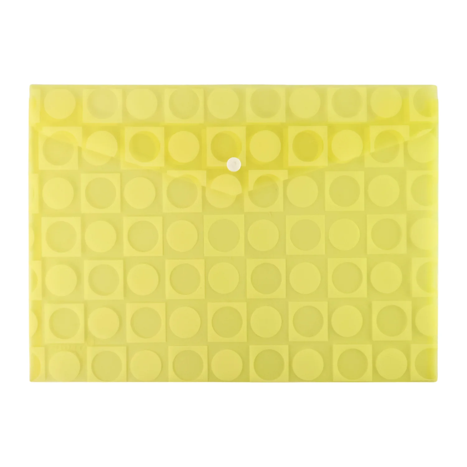 Mix Design A4 Plastic Document Folder with Patterned Button Closure - Image 4
