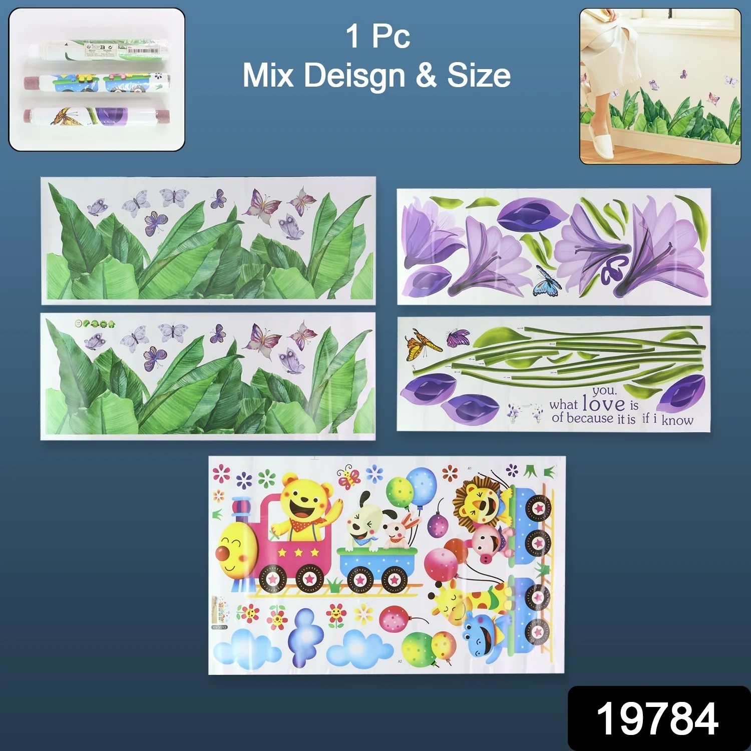 Mix Design Decorative Wall Stickers - (1 Pc) - Image 2