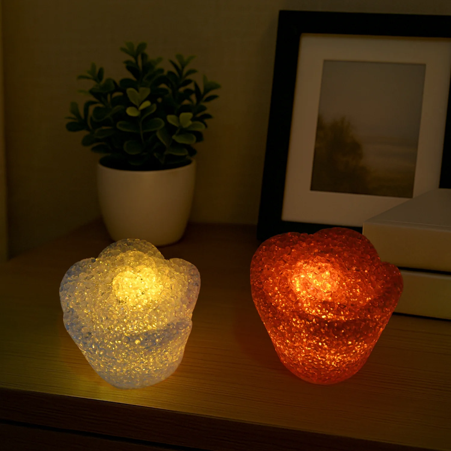 Unique Crystal Night Light: Multi-Shape LED Lamp (Mood Lighting) - Image 3