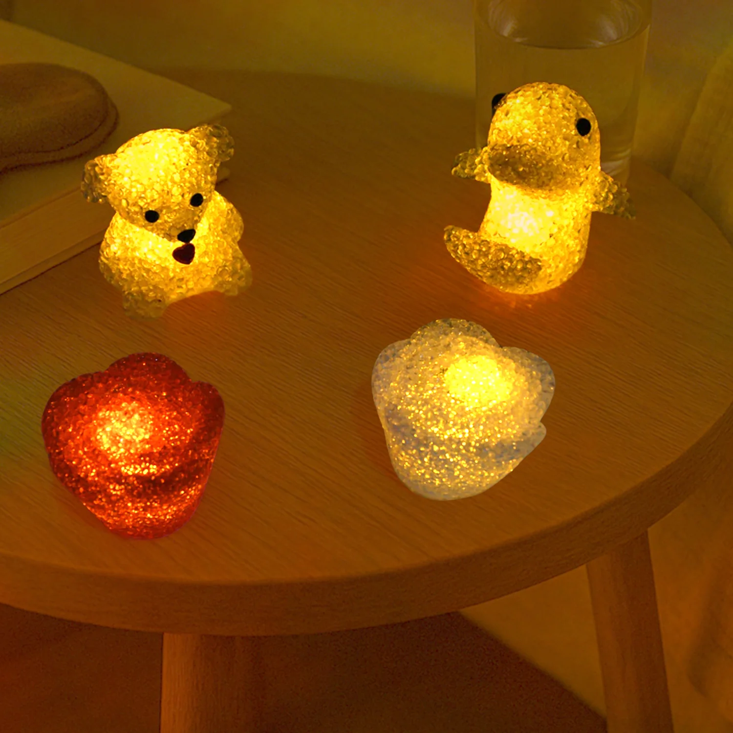 Unique Crystal Night Light: Multi-Shape LED Lamp (Mood Lighting) - Image 4