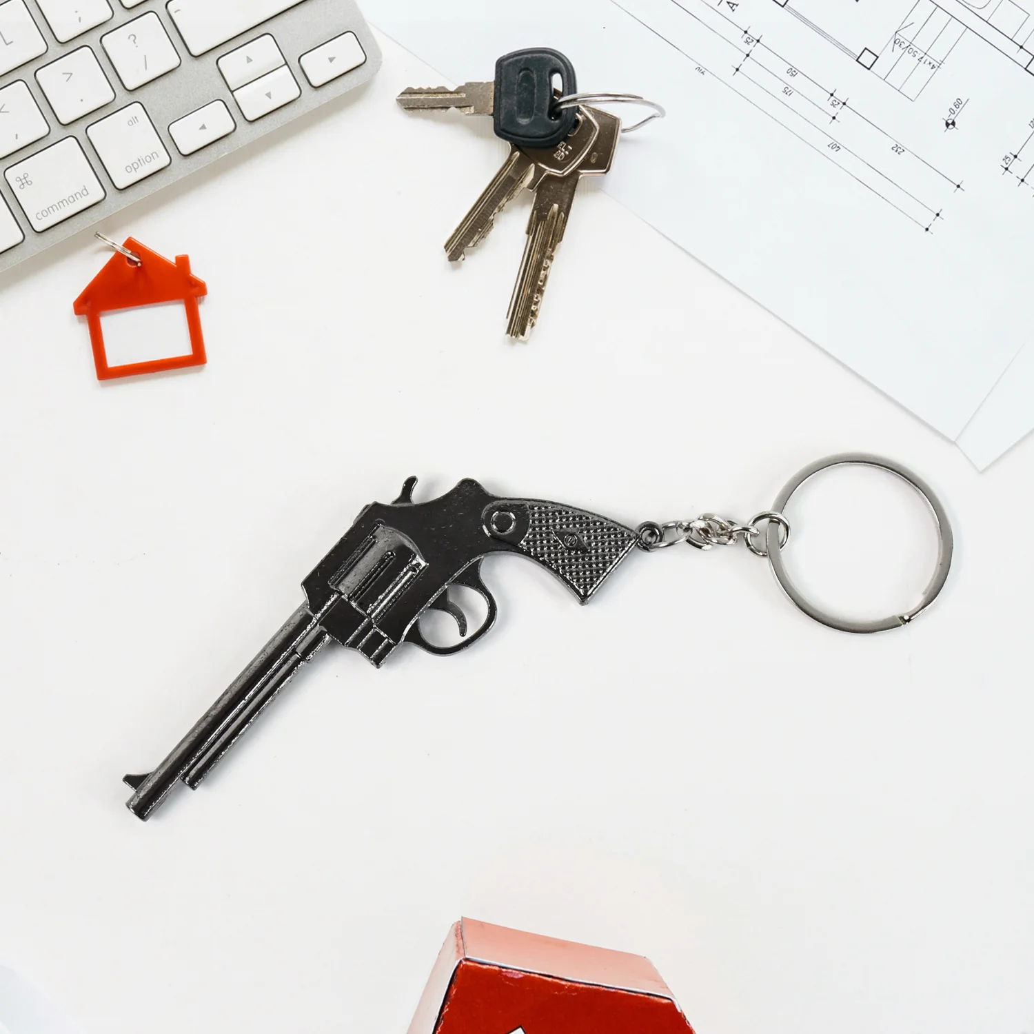 Mix Design Metal Gun Keychain With Case (1 Pc / Mix Design) - Image 3