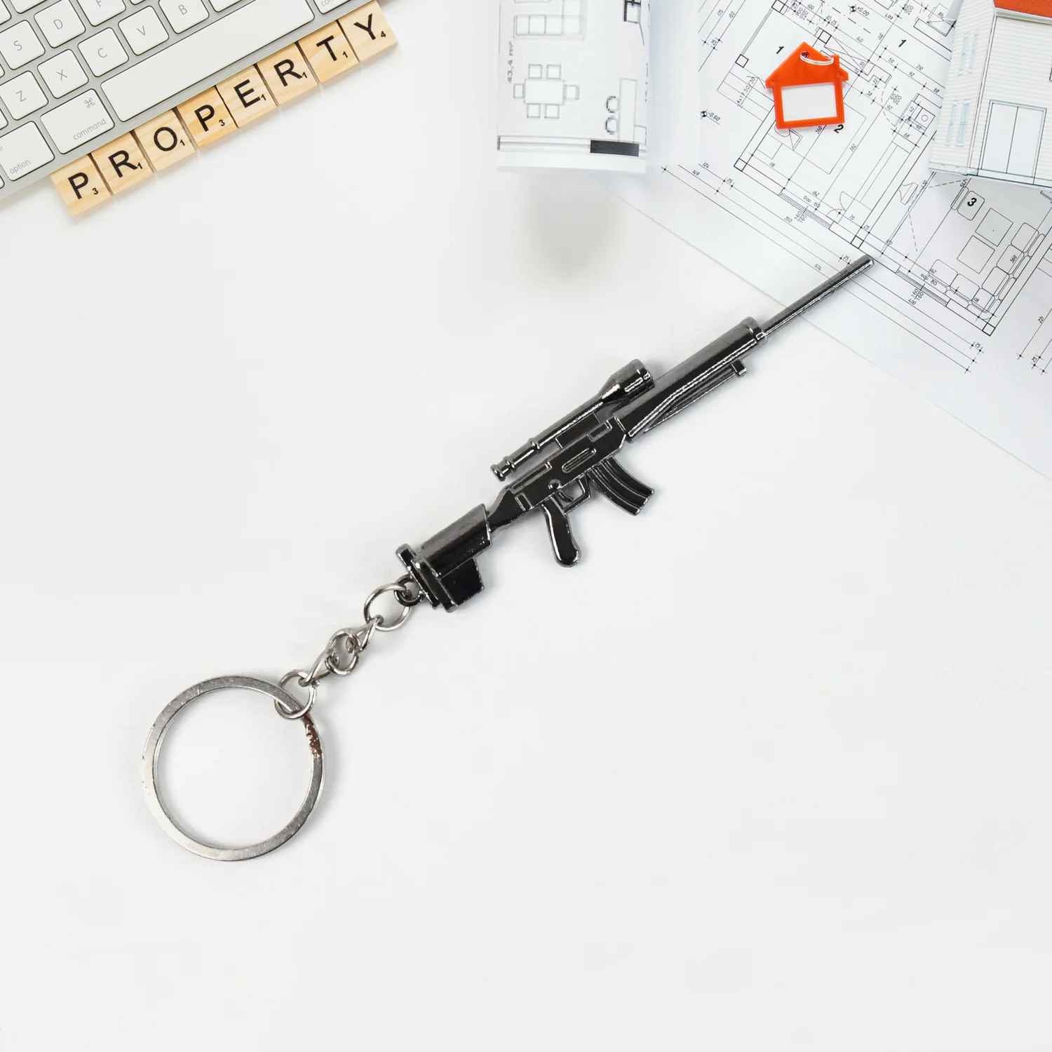 Mix Design Metal Gun Keychain With Case (1 Pc / Mix Design) - Image 4