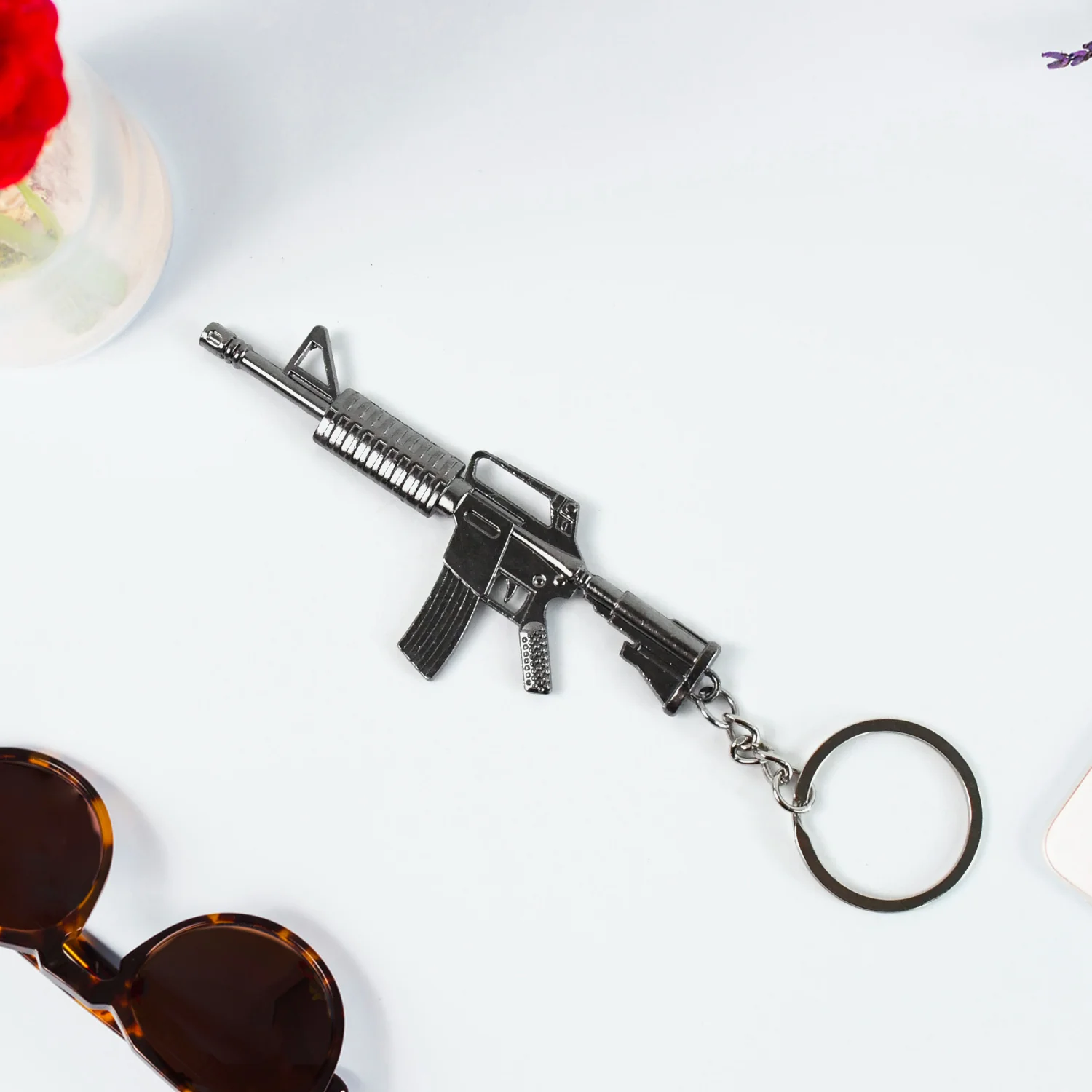 Mix Design Metal Gun Keychain With Case (1 Pc / Mix Design) - Image 5