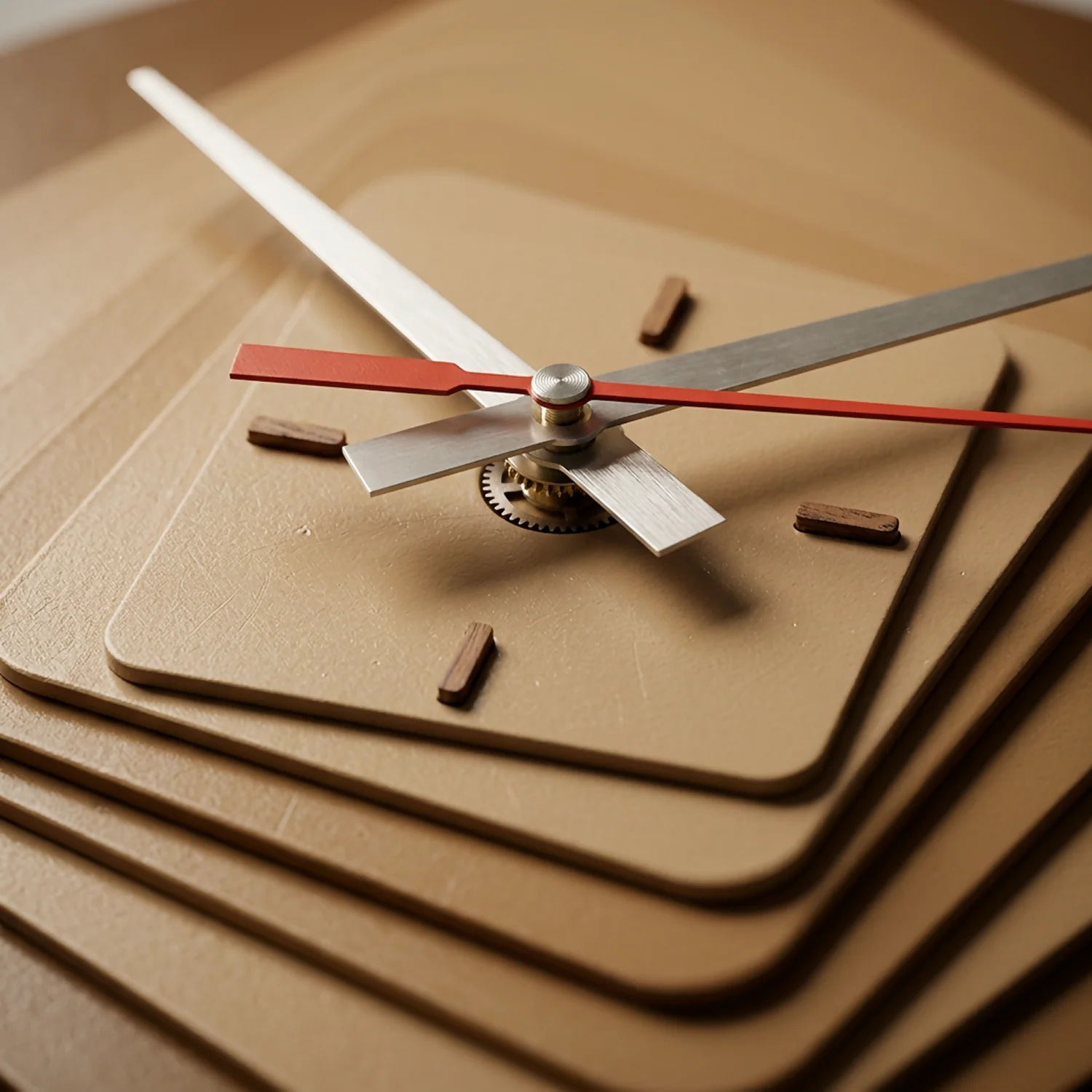 Modern 7 Layer Wooden Wall Clock | Silent Sweep Quartz Clock for Living Room, Bedroom & Office Decor - Image 5