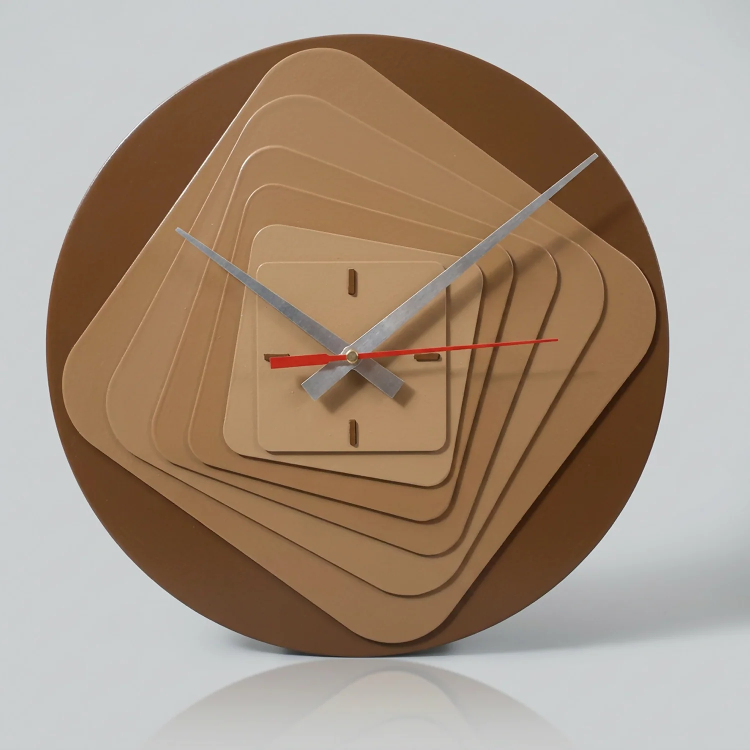 Modern 7 Layer Wooden Wall Clock | Silent Sweep Quartz Clock for Living Room, Bedroom & Office Decor - Image 6