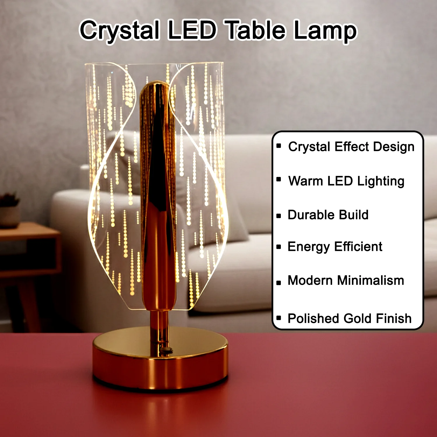 Modern Crystal LED Table Lamp (1 Pc) - Image 4