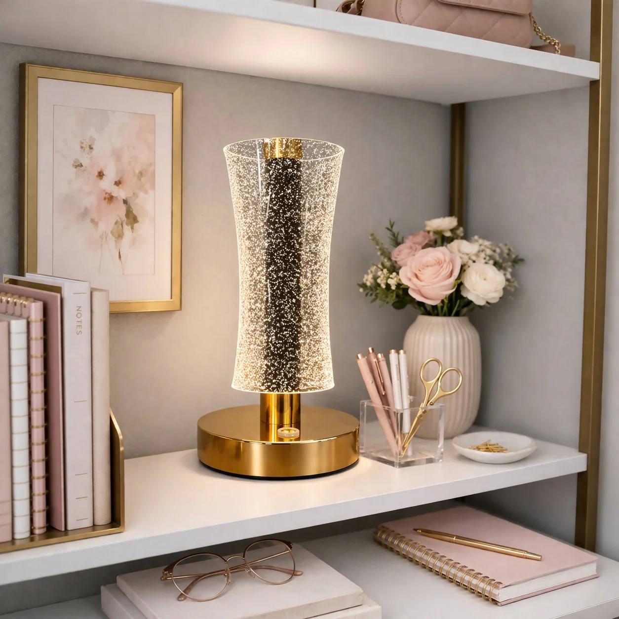 Modern Crystal Table Lamp with Warm Light for Bedroom & Living Room - Image 4