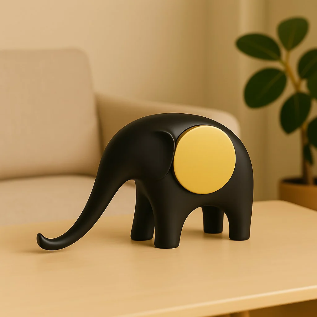 Modern Elephant Showpiece for Home Decor with Matte Finish - Image 2