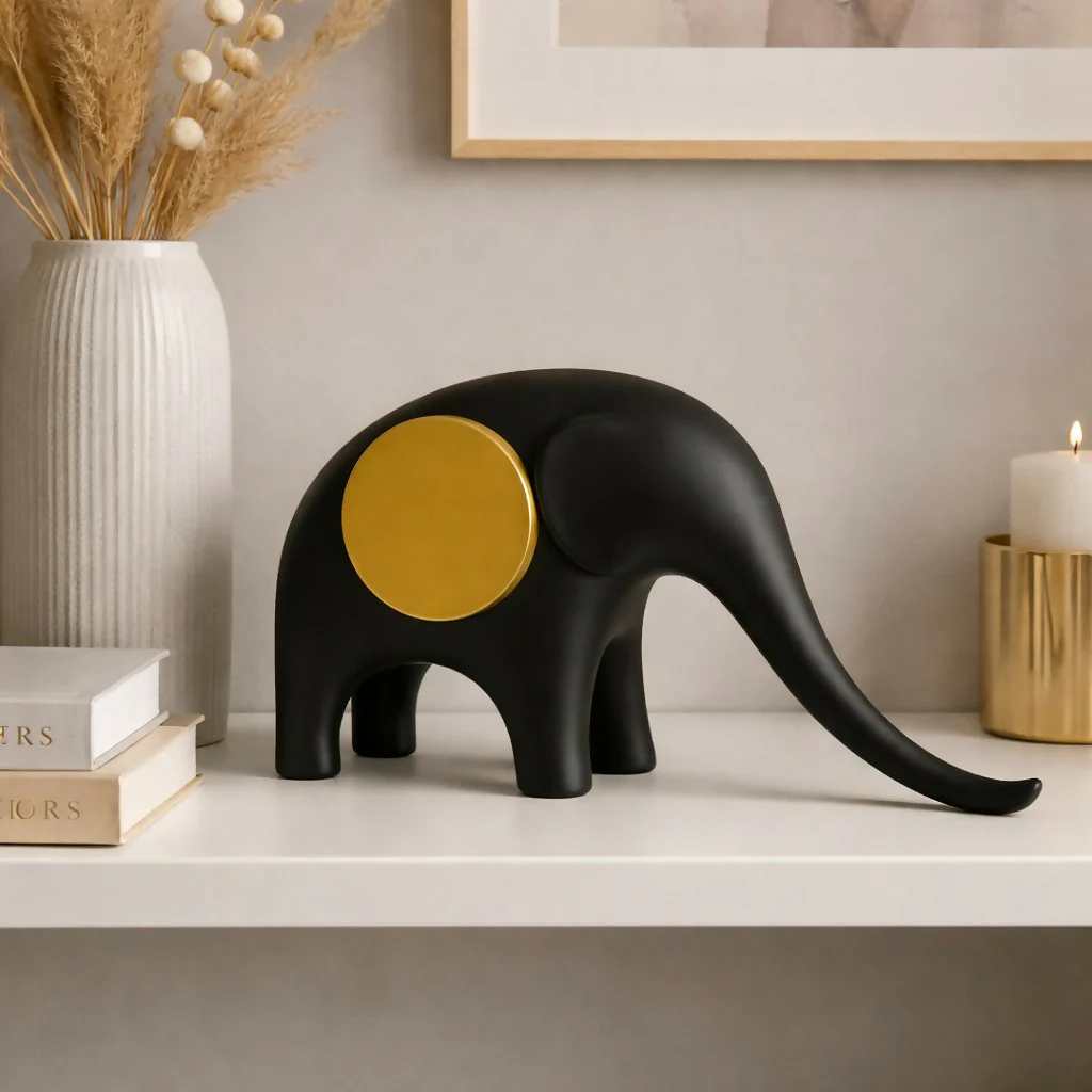 Modern Elephant Showpiece for Home Decor with Matte Finish - Image 3