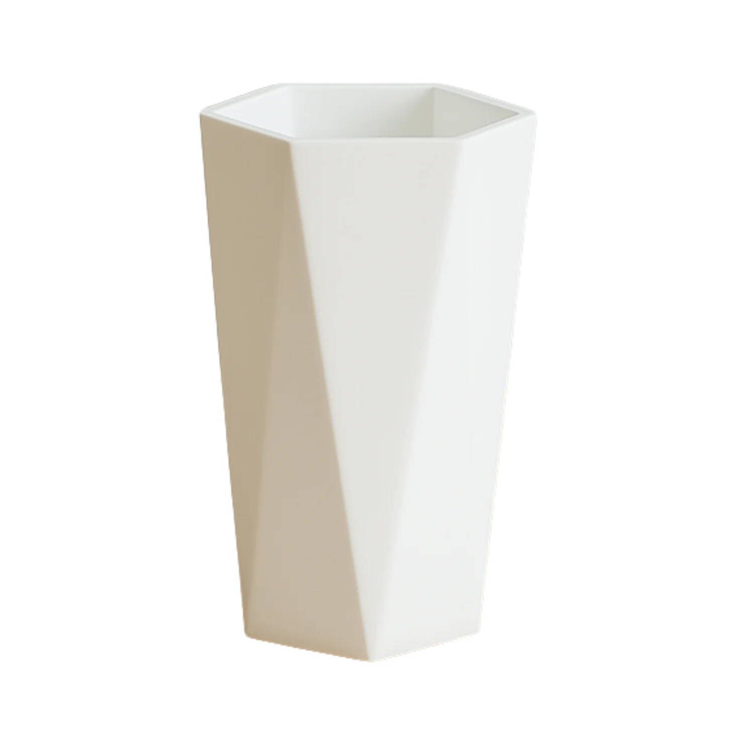 Modern Geometric Hexagon Plastic Flower Vase (1 Pc) - Image 5
