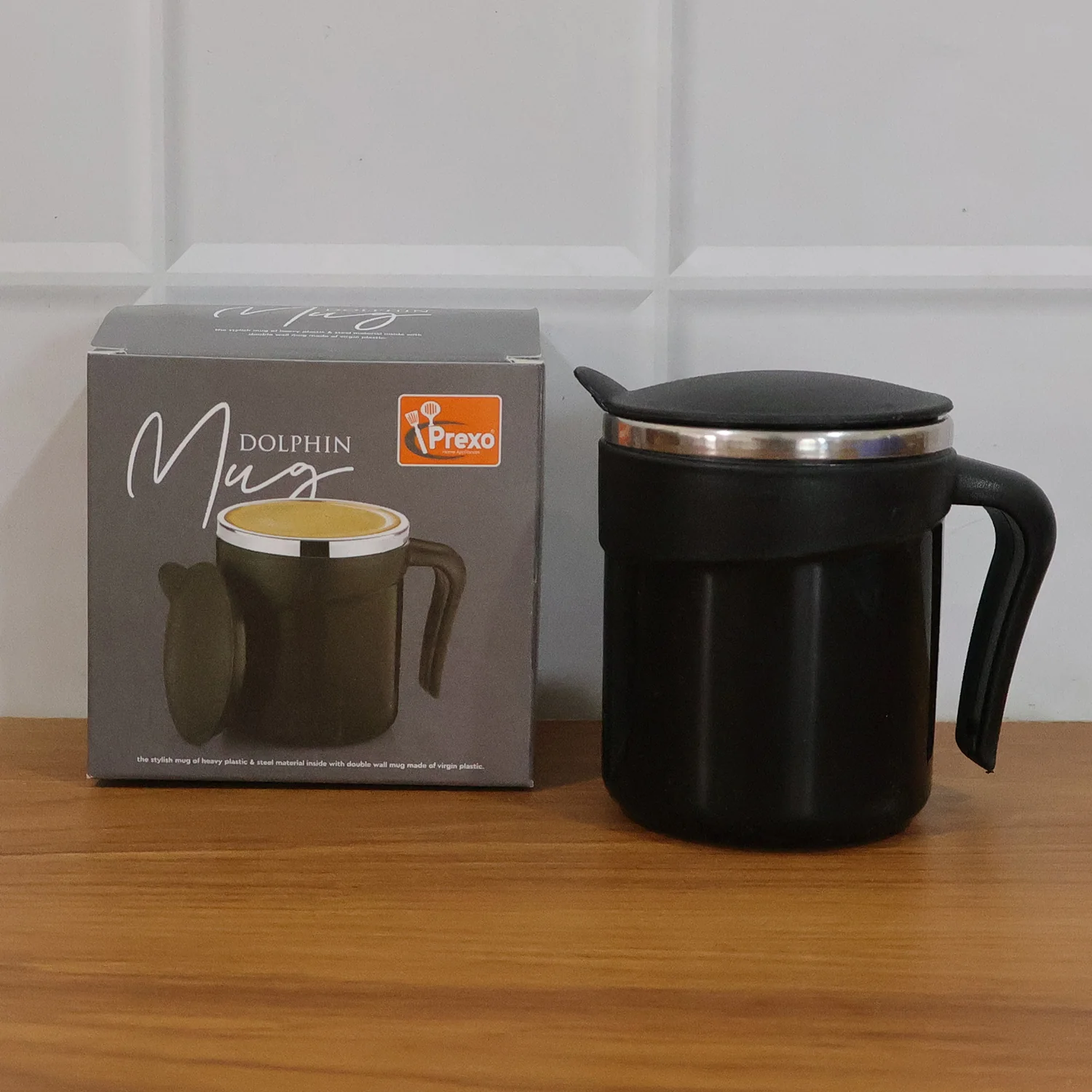 Prexo Modern Insulated Dolphin Mug With Lid (1 Pc, 200 ML Approx) - Image 7