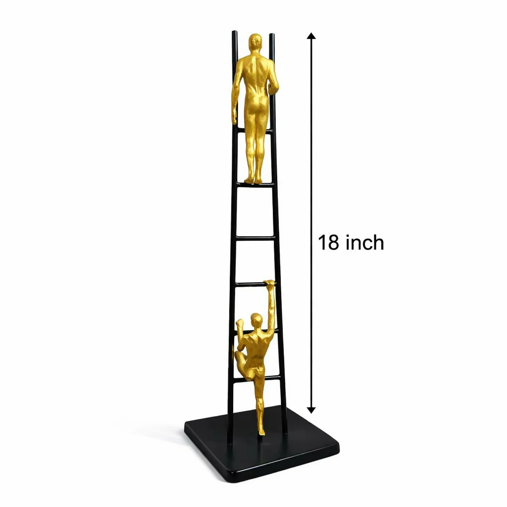Modern Ladder Climbing Man Sculpture Decorative Table Showpiece - Image 5