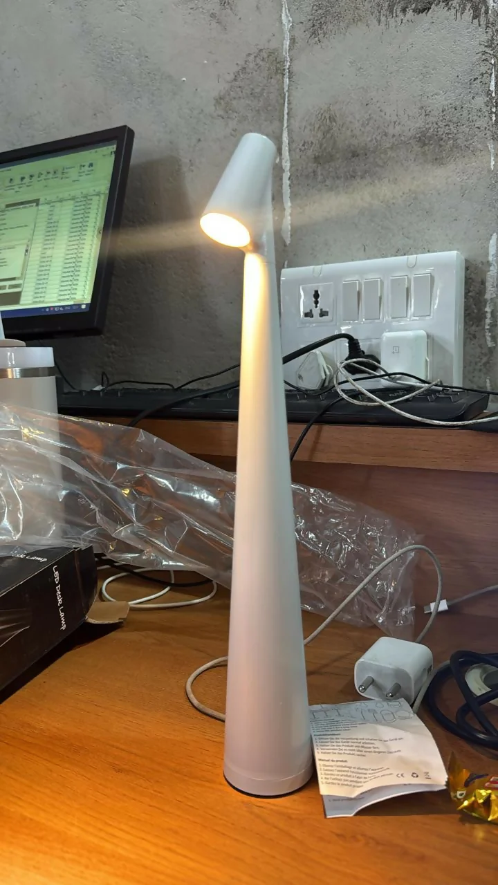 Modern LED Desk Lamp Touch Control USB Rechargeable Study Light - Image 5