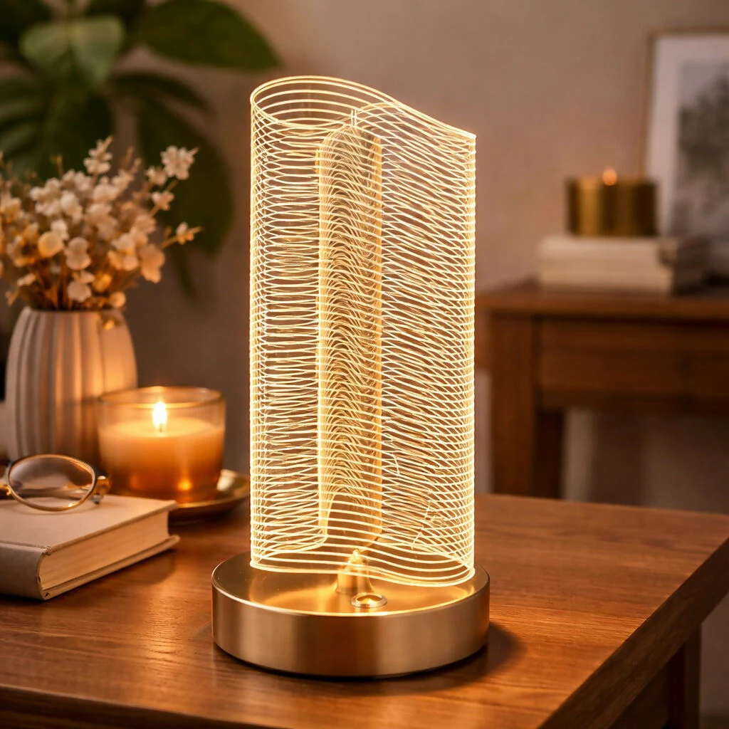 Modern LED Table Lamp with Elegant Design for Bedroom & Living Room - Image 3