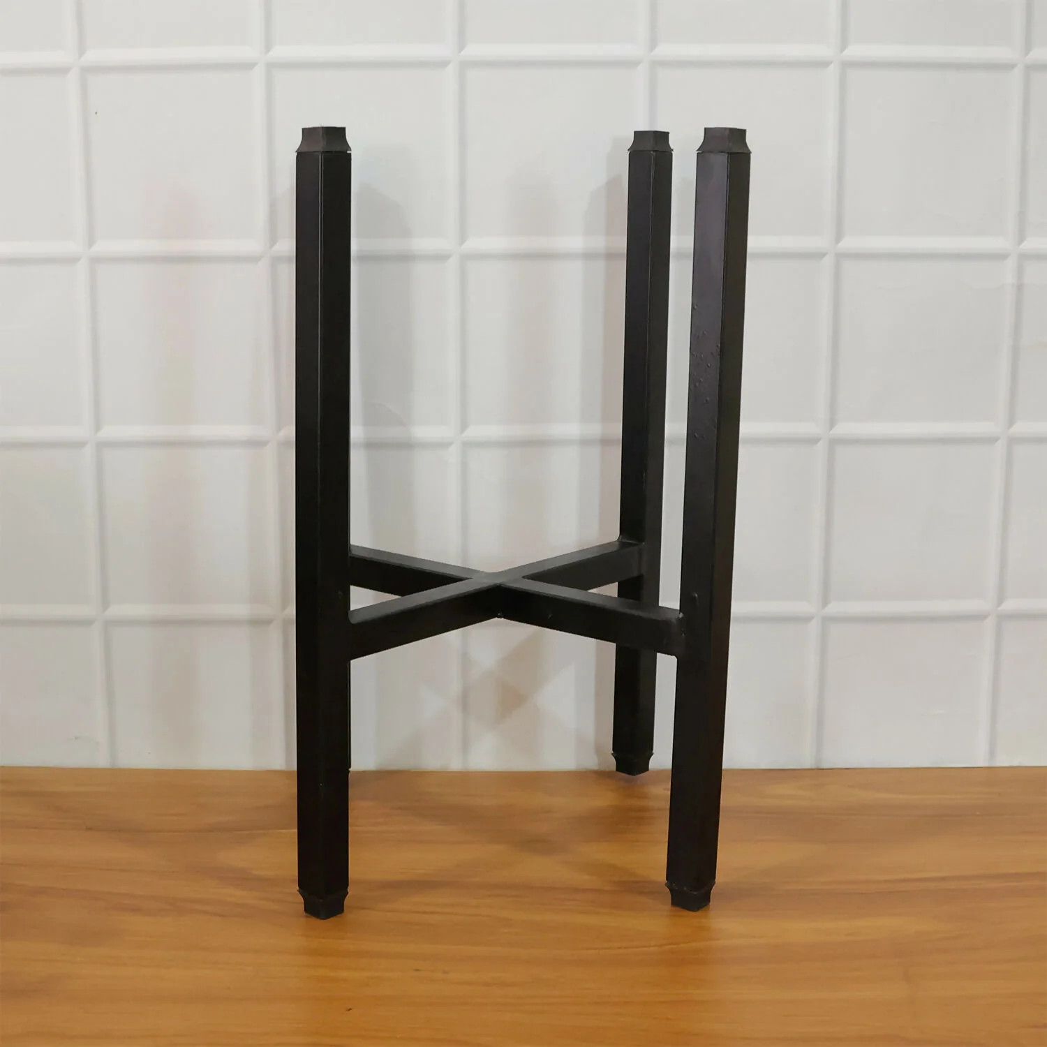 Modern Metal Floor Plant Stand for Indoor Home & Living Room Décor (10x10x15 Inch) - Image 7