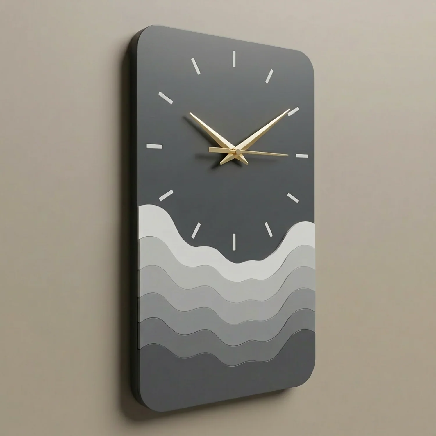 Modern Minimalist Wave Wall Clock | Silent Decorative Wall Clock for Living Room, Bedroom & Office - Image 4