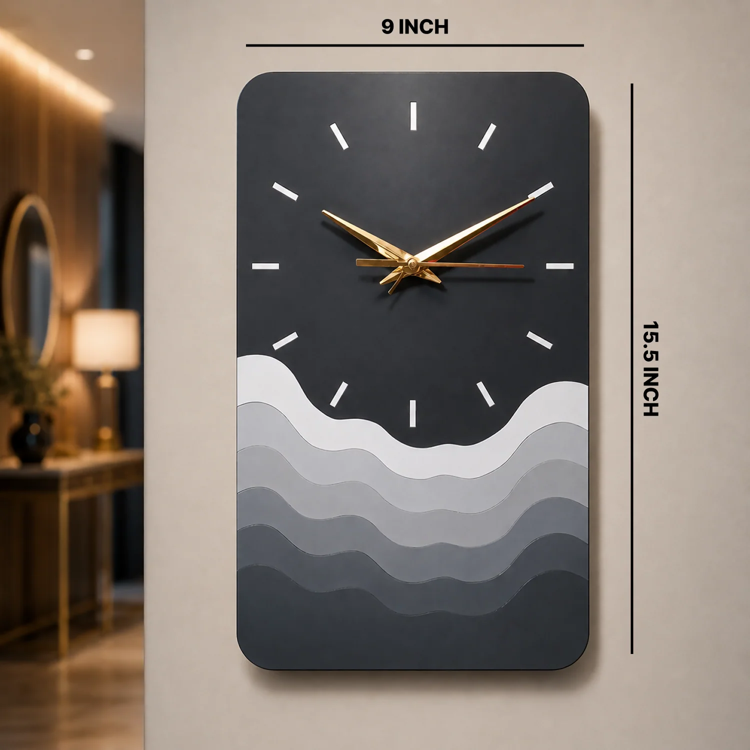 Modern Minimalist Wave Wall Clock | Silent Decorative Wall Clock for Living Room, Bedroom & Office - Image 6