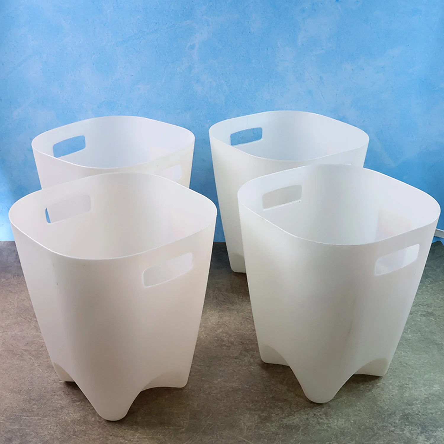 Modern Plastic Dustbin / Waste Paper Basket - (4 Pc) - Image 3