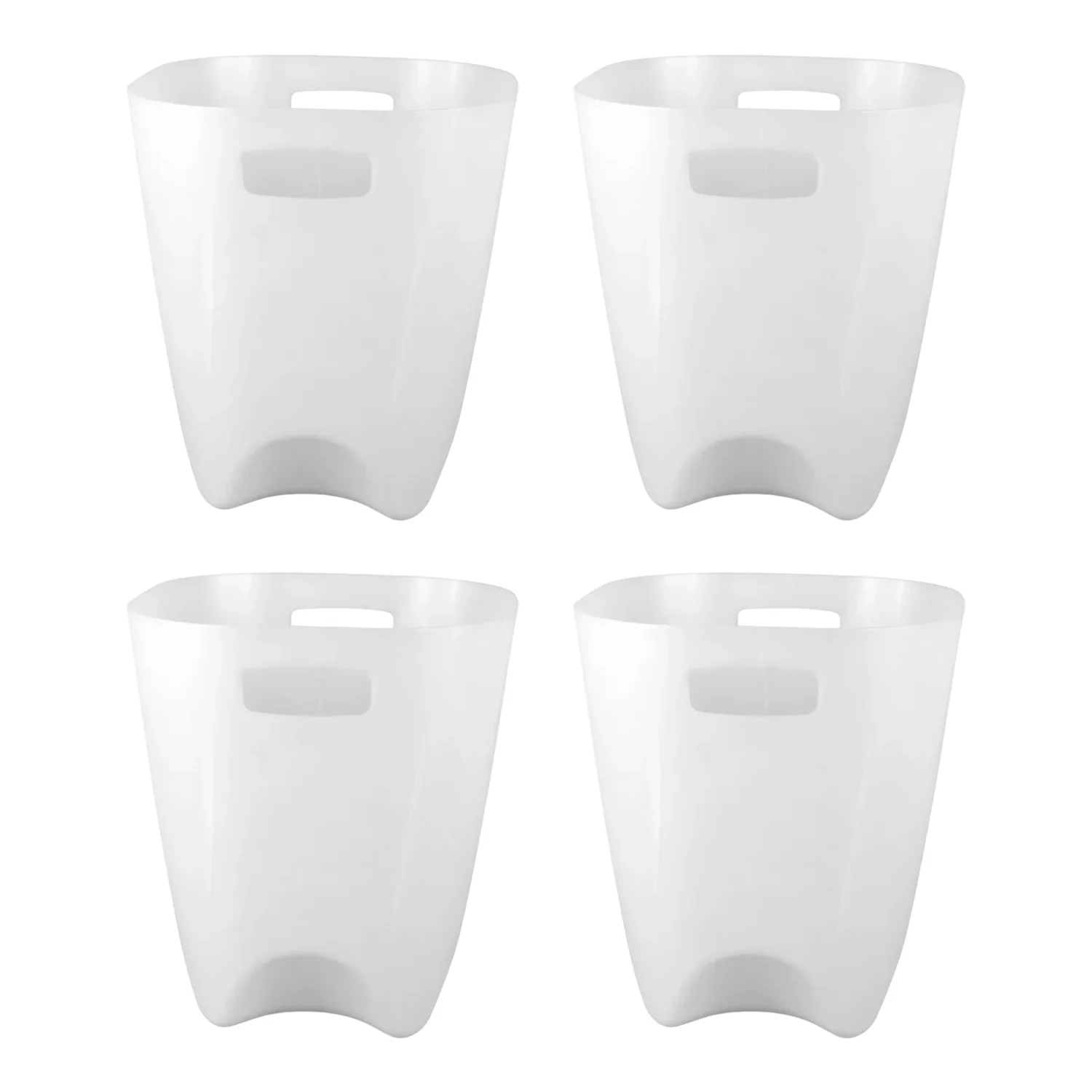 Modern Plastic Dustbin / Waste Paper Basket - (4 Pc) - Image 5