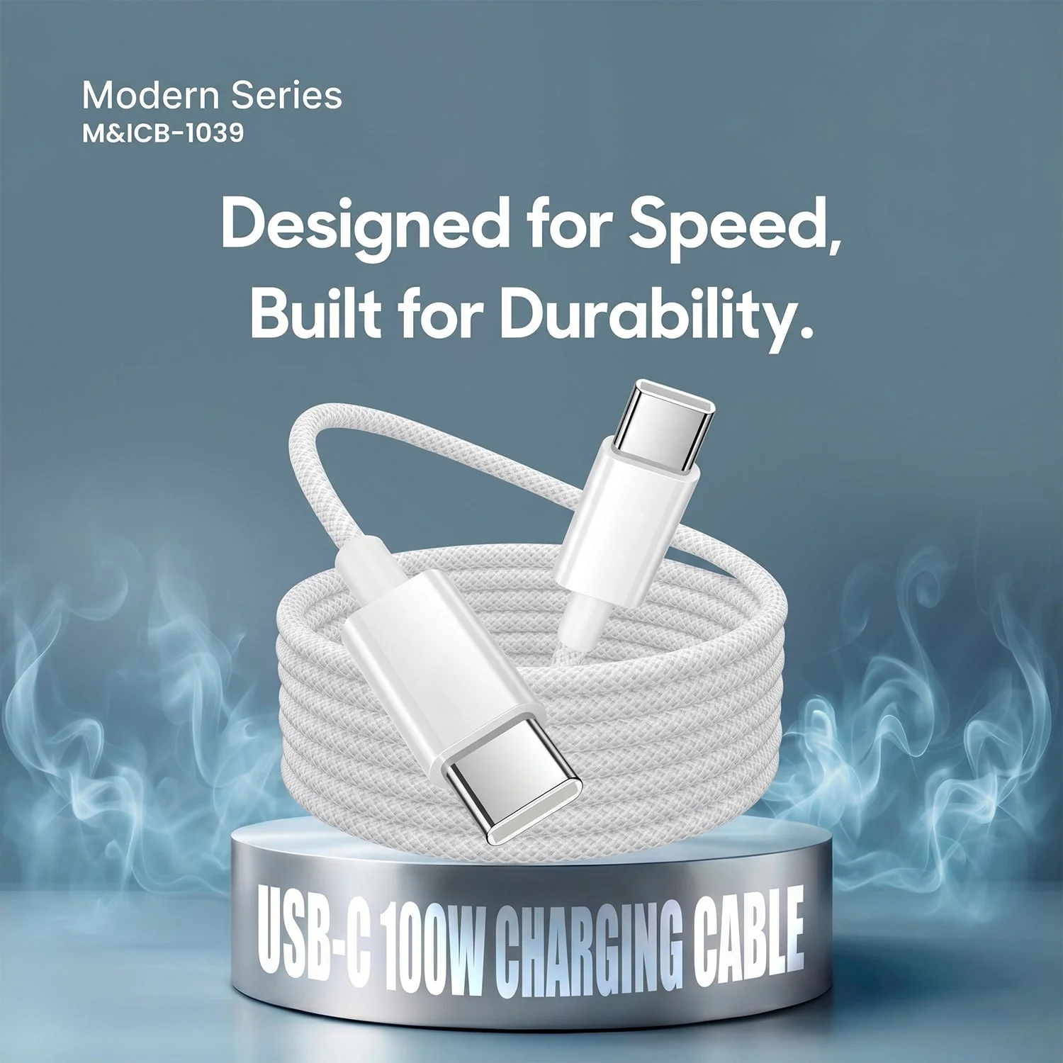 Modern Series 100W USB Type C Super Fast Charging Cable (1 Mtr) - Image 3