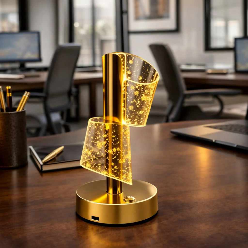 Modern Spiral LED Table Lamp Decorative Warm Light Night Lamp (Pattern may vary) - Image 2