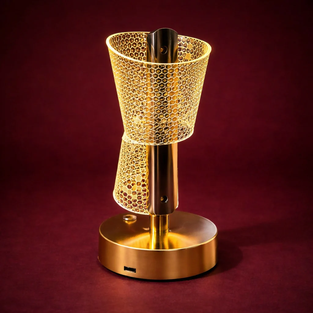 Modern Spiral LED Table Lamp Decorative Warm Light Night Lamp (Pattern may vary) - Image 4