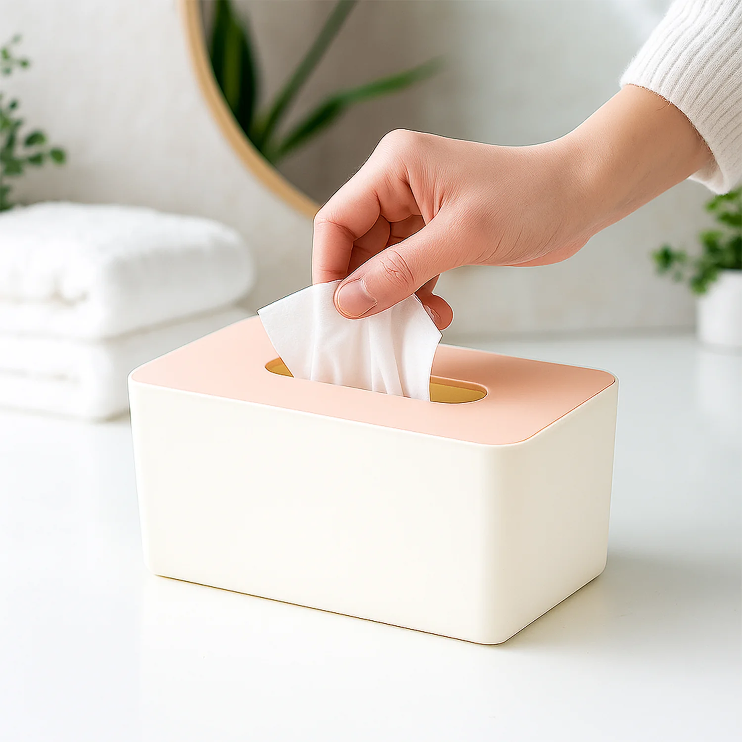 Modern Tissue Box Holder - (1 Pc) - Image 7