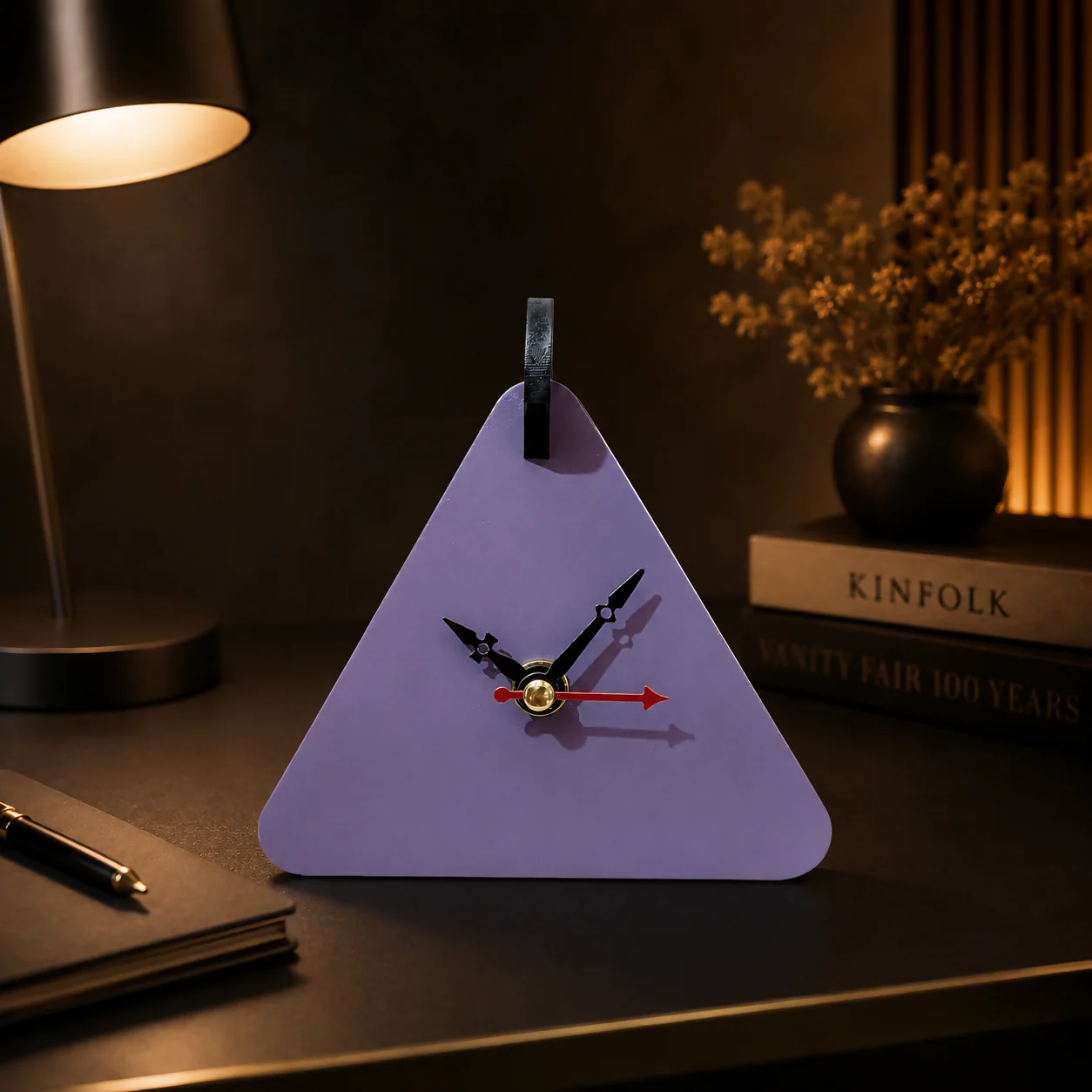 Modern Triangle Table Clock | Geometric Decorative Table Clock for Home, Office & Study Desk - Image 6