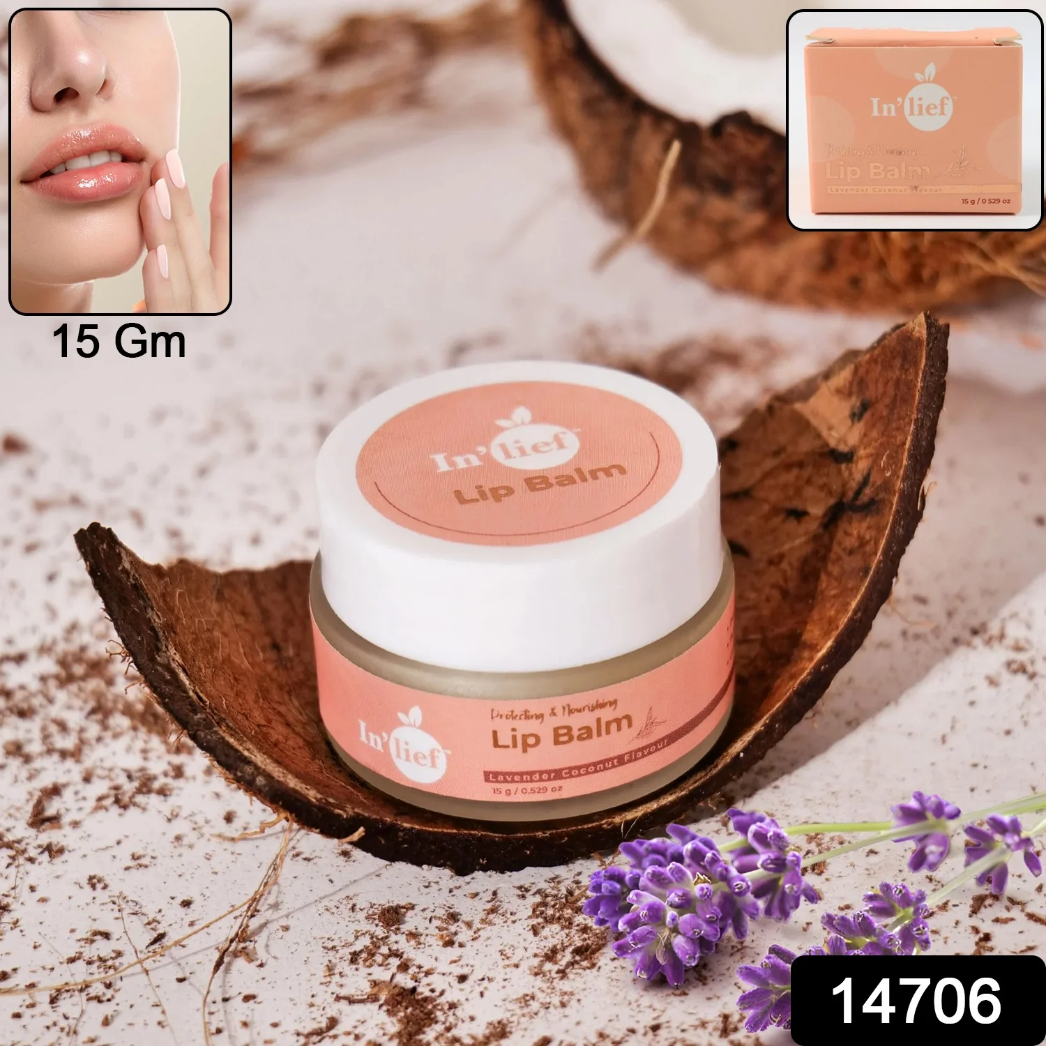 In'lief Moisturizing & Nourishing Lip Balm (1 Pc / 15 Gm) - Image 2